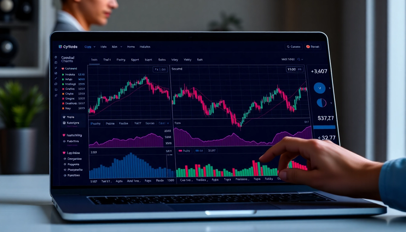 Aicoin cryptocurrency trading platform showcasing live market data and customizable charts for enhanced trading decisions, emphasizing security and user-friendly design for investors.