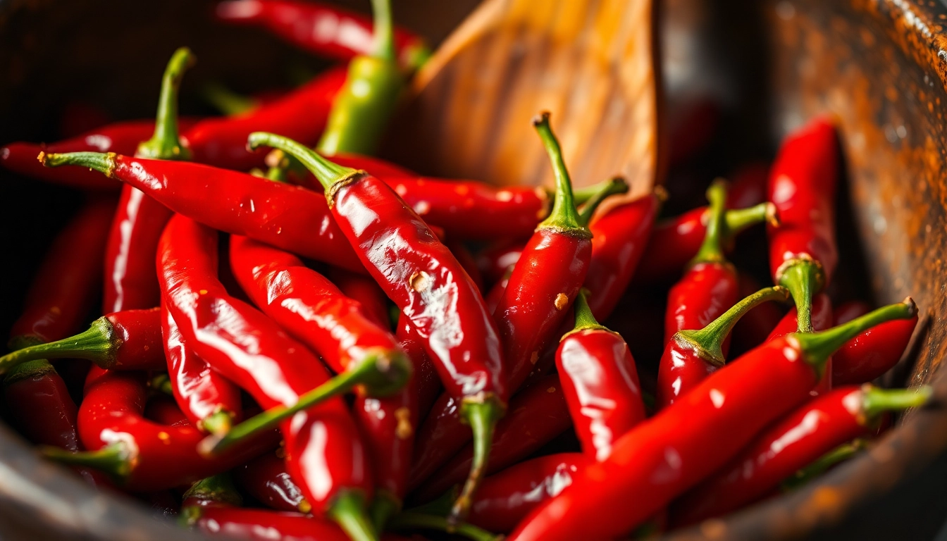 Premium Red Chilli Sauce pouring from a spoon, highlighting rich color and smooth texture, with